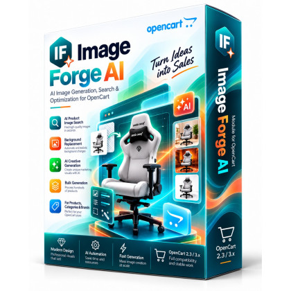 Image Forge AI — AI-генерація, пошук та оптимізація зображень для OpenCart