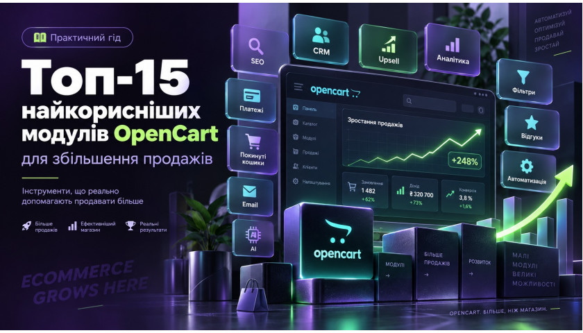Топ-15 найкорисніших модулів OpenCart для збільшення продажів